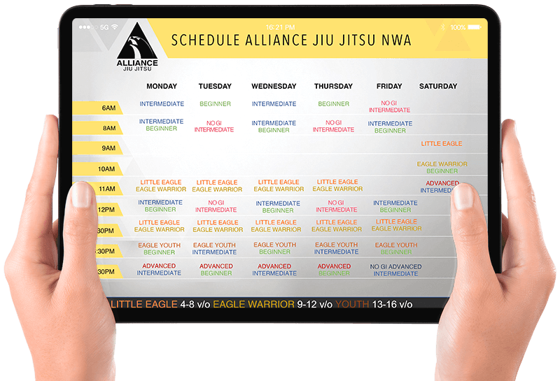 Schedule Alliance Jiu Jitsu Northwest Arkansas
